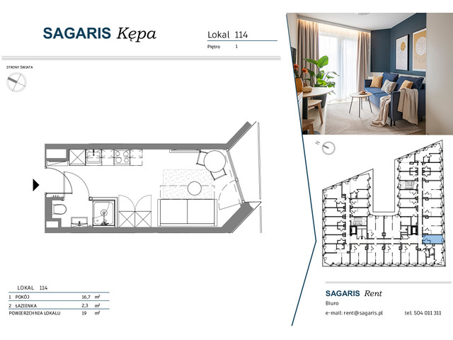 Komercyjne w inwestycji SAGARIS KĘPA, budynek Urban Studio, symbol 114 » nportal.pl