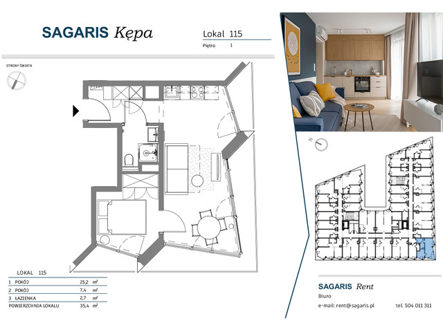 Komercyjne w inwestycji SAGARIS KĘPA, budynek Comfort Suite, symbol 115 » nportal.pl