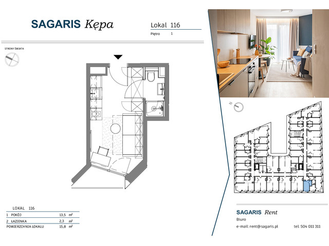 Komercyjne w inwestycji SAGARIS KĘPA, budynek Urban Studio, symbol 116 » nportal.pl