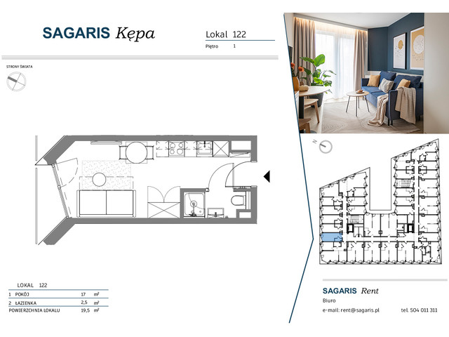 Komercyjne w inwestycji SAGARIS KĘPA, budynek Urban Studio, symbol 122 » nportal.pl