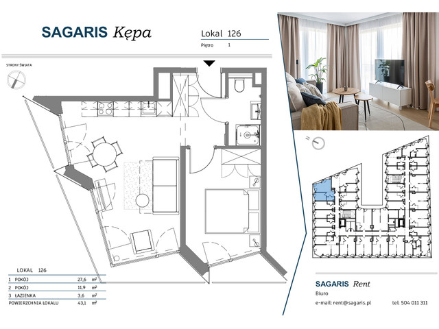 Komercyjne w inwestycji SAGARIS KĘPA, budynek Comfort Suite, symbol 126 » nportal.pl