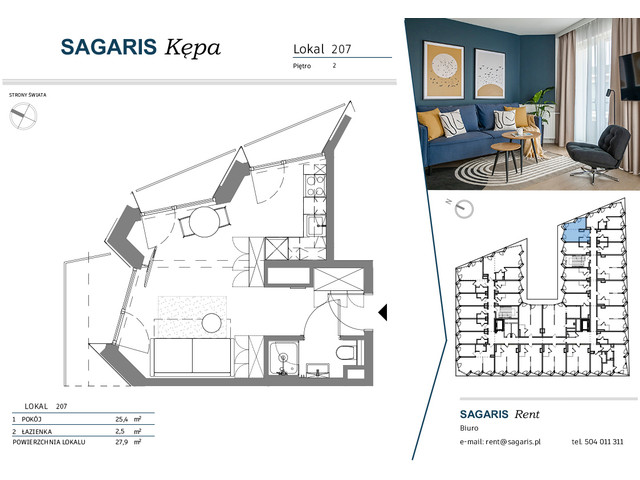 Komercyjne w inwestycji SAGARIS KĘPA, budynek Deluxe Studio, symbol 207 » nportal.pl