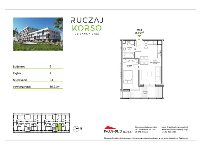 Mieszkanie w inwestycji RUCZAJ KORSO ETAP III, symbol E63 » nportal.pl