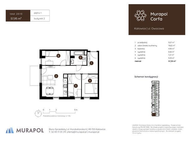 Mieszkanie w inwestycji Murapol Corfa, symbol 2.B.1.10 » nportal.pl