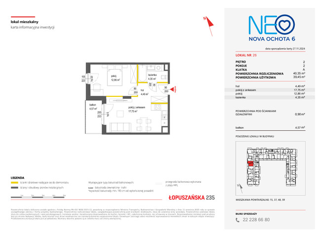 Mieszkanie w inwestycji NEO NOVA OCHOTA, symbol 6M.26 » nportal.pl