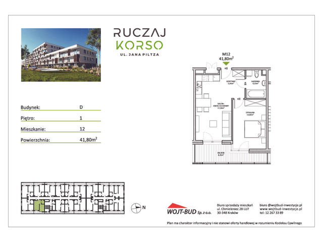 Mieszkanie w inwestycji RUCZAJ KORSO ETAP III, symbol D12 » nportal.pl