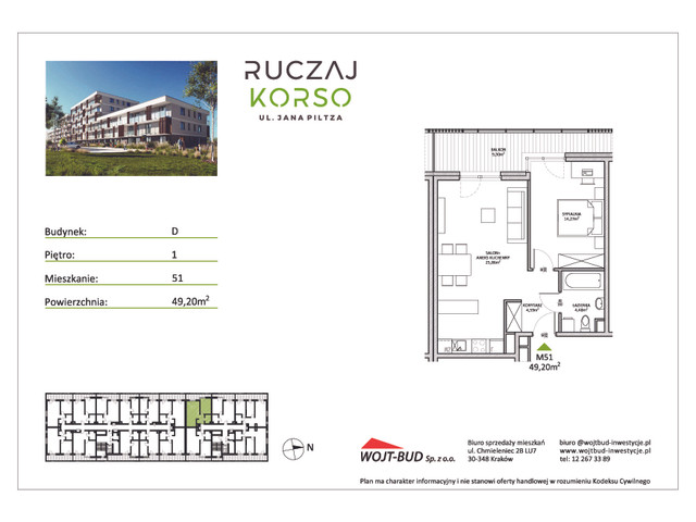 Mieszkanie w inwestycji RUCZAJ KORSO ETAP III, symbol D51 » nportal.pl