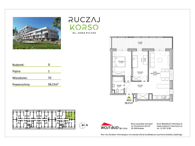 Mieszkanie w inwestycji RUCZAJ KORSO ETAP III, symbol D53 » nportal.pl