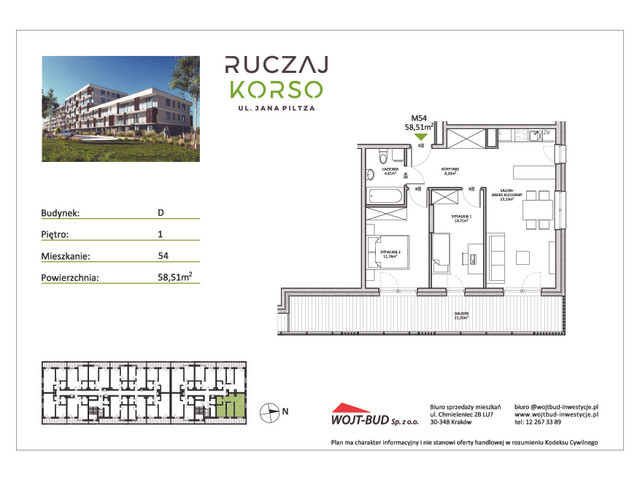 Mieszkanie w inwestycji RUCZAJ KORSO ETAP III, symbol D54 » nportal.pl