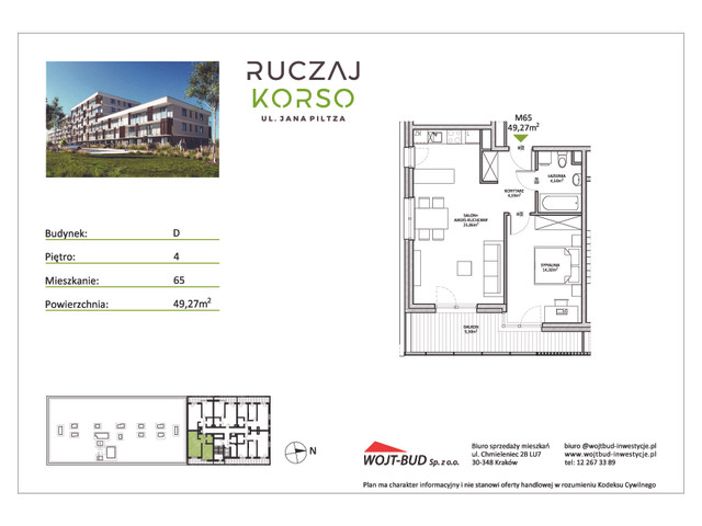 Mieszkanie w inwestycji RUCZAJ KORSO ETAP III, symbol D65 » nportal.pl