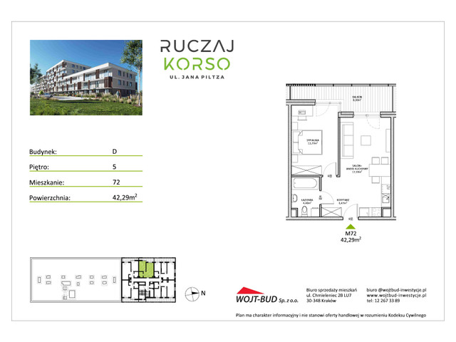 Mieszkanie w inwestycji RUCZAJ KORSO ETAP III, symbol D72 » nportal.pl