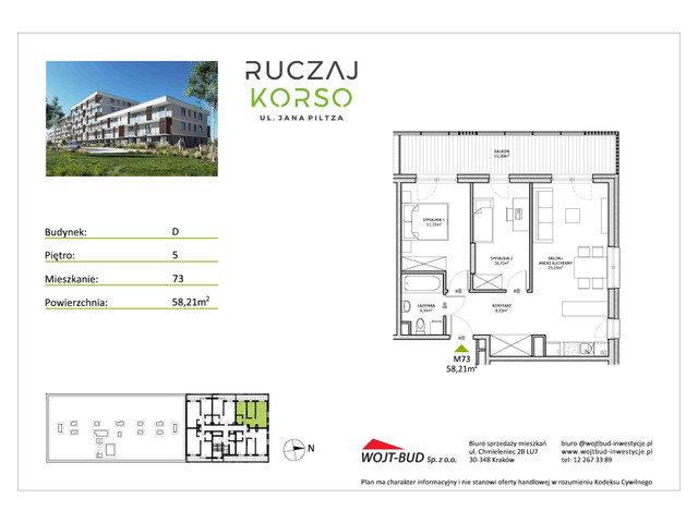 Mieszkanie w inwestycji RUCZAJ KORSO ETAP III, symbol D73 » nportal.pl