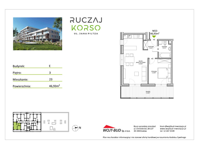 Mieszkanie w inwestycji RUCZAJ KORSO ETAP III, symbol E23 » nportal.pl