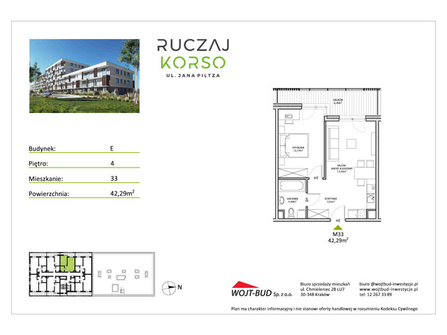 Mieszkanie w inwestycji RUCZAJ KORSO ETAP III, symbol E33 » nportal.pl