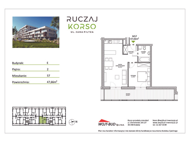 Mieszkanie w inwestycji RUCZAJ KORSO ETAP III, symbol E57 » nportal.pl