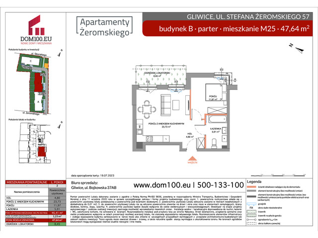 Mieszkanie w inwestycji APARTAMENTY ŻEROMSKIEGO, symbol B25 » nportal.pl