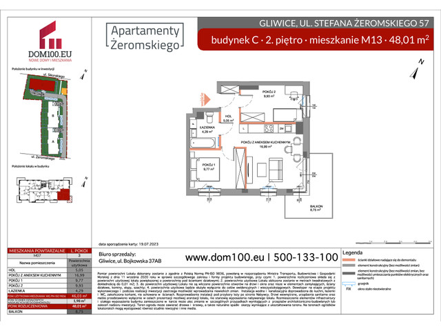 Mieszkanie w inwestycji APARTAMENTY ŻEROMSKIEGO, symbol C13 » nportal.pl