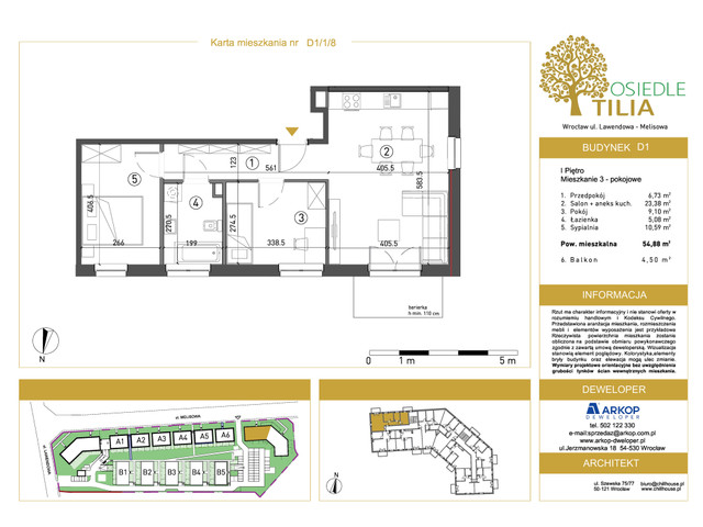 Mieszkanie w inwestycji Osiedle Tilia, symbol D1/1/8 » nportal.pl