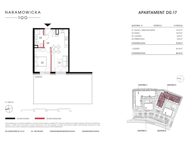 Mieszkanie w inwestycji Naramowicka 100, symbol D0.17 » nportal.pl