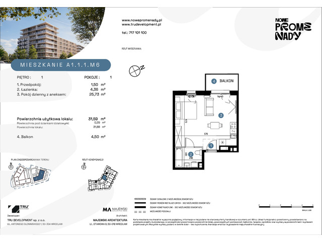 Mieszkanie w inwestycji Nowe Promenady, symbol A1.1.1.M6 » nportal.pl