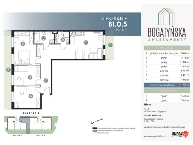 Mieszkanie w inwestycji Bogatyńska Apartamenty, symbol B1.0.5 » nportal.pl