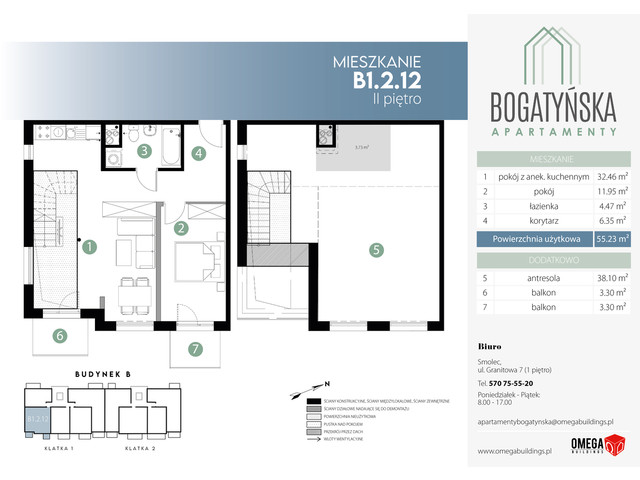 Mieszkanie w inwestycji Bogatyńska Apartamenty, symbol B1.2.12 » nportal.pl