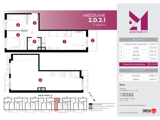 Mieszkanie w inwestycji 2M Apartments, symbol 2.D.2.1 » nportal.pl