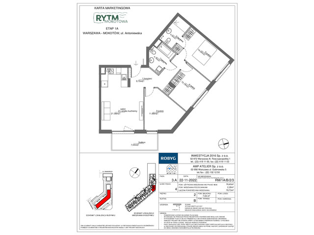 Mieszkanie w inwestycji Rytm Mokotowa, symbol RM/1A/B/2/3 » nportal.pl