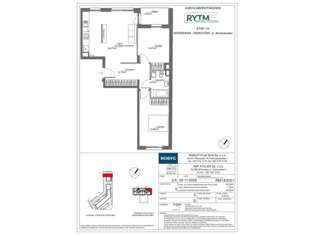 Mieszkanie w inwestycji Rytm Mokotowa, symbol RM/1A/D/2/1 » nportal.pl