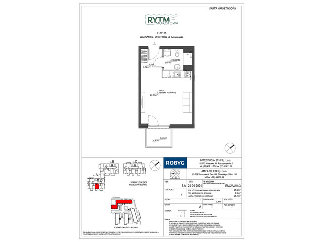 Mieszkanie w inwestycji Rytm Mokotowa, symbol RM/2A/A/1/3 » nportal.pl