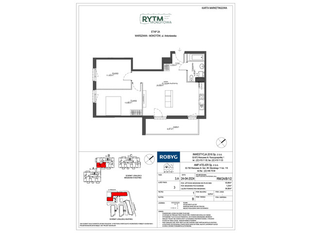 Mieszkanie w inwestycji Rytm Mokotowa, symbol RM/2A/B/1/2 » nportal.pl