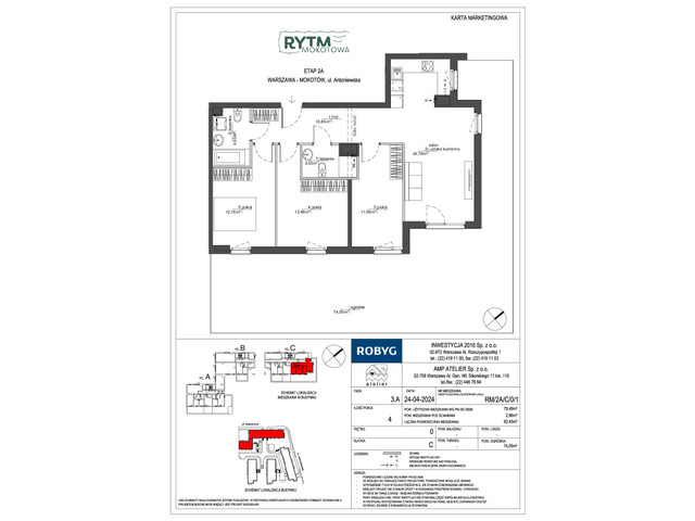 Mieszkanie w inwestycji Rytm Mokotowa, symbol RM/2A/C/0/1 » nportal.pl