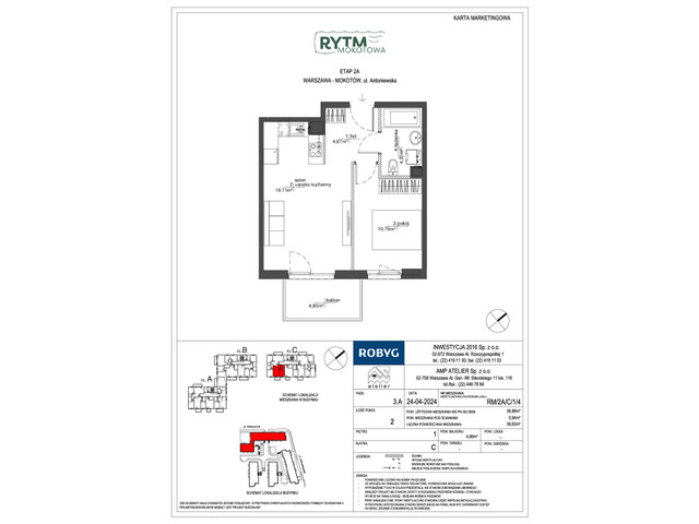 Mieszkanie w inwestycji Rytm Mokotowa, symbol RM/2A/C/1/4 » nportal.pl