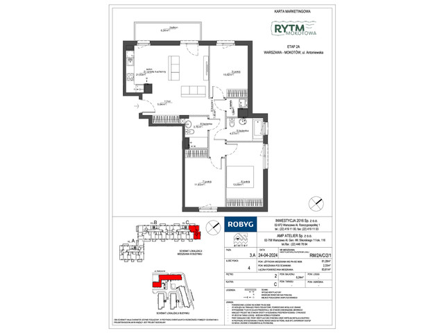 Mieszkanie w inwestycji Rytm Mokotowa, symbol RM/2A/C/2/1 » nportal.pl