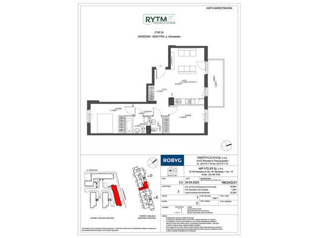 Mieszkanie w inwestycji Rytm Mokotowa, symbol RM/2A/D/2/1 » nportal.pl