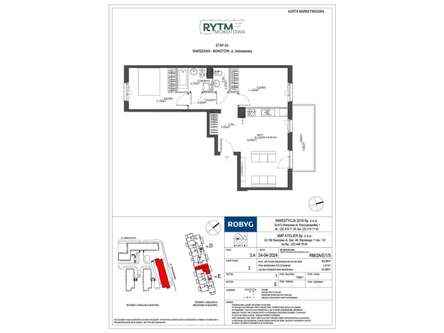 Mieszkanie w inwestycji Rytm Mokotowa, symbol RM/2A/E/1/5 » nportal.pl