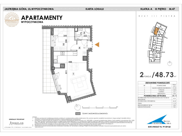 Mieszkanie w inwestycji Apartamenty Wypoczynkowa, symbol 47 » nportal.pl