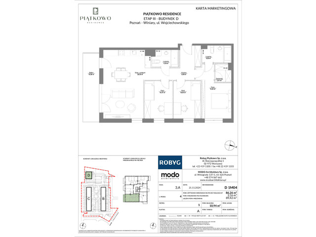 Mieszkanie w inwestycji Piątkowo Residence, symbol D_1M04 » nportal.pl