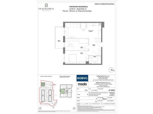 Mieszkanie w inwestycji Piątkowo Residence, symbol D_1M05 » nportal.pl