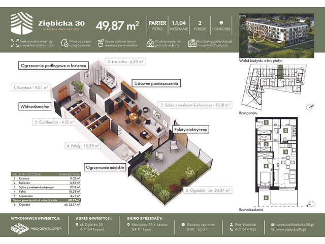 Mieszkanie w inwestycji Ziębicka 30, symbol 1.1.04 » nportal.pl