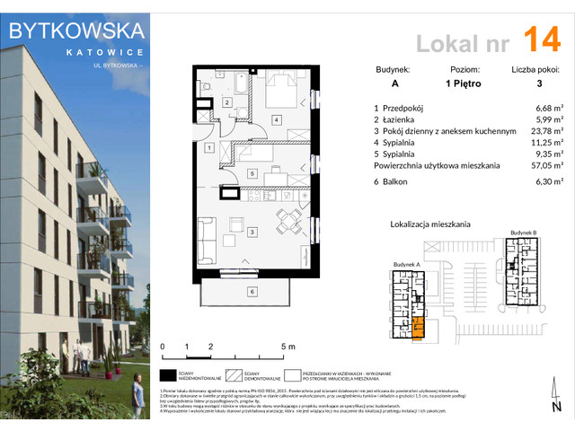 Mieszkanie w inwestycji Katowice Bytkowska przy Parku Śląskim, symbol A14 » nportal.pl