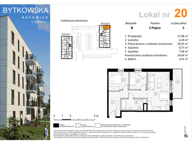 Mieszkanie w inwestycji Katowice Bytkowska przy Parku Śląskim, symbol B20 » nportal.pl