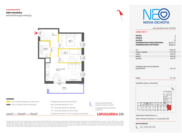 Mieszkanie w inwestycji NEO NOVA OCHOTA, symbol M.61 » nportal.pl