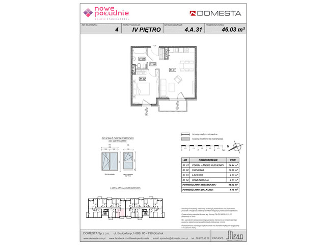 Mieszkanie w inwestycji Nowe Południe, symbol 4.A.31 » nportal.pl