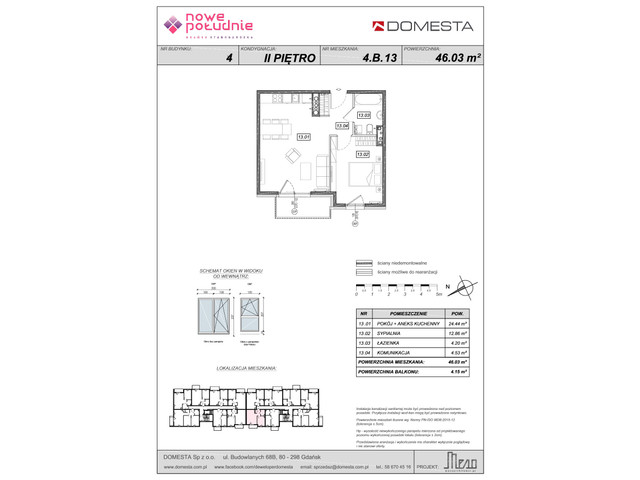 Mieszkanie w inwestycji Nowe Południe, symbol 4.B.13 » nportal.pl