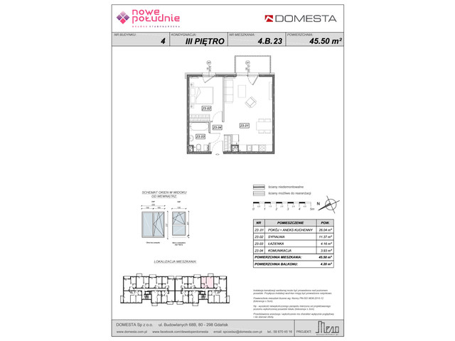 Mieszkanie w inwestycji Nowe Południe, symbol 4.B.23 » nportal.pl