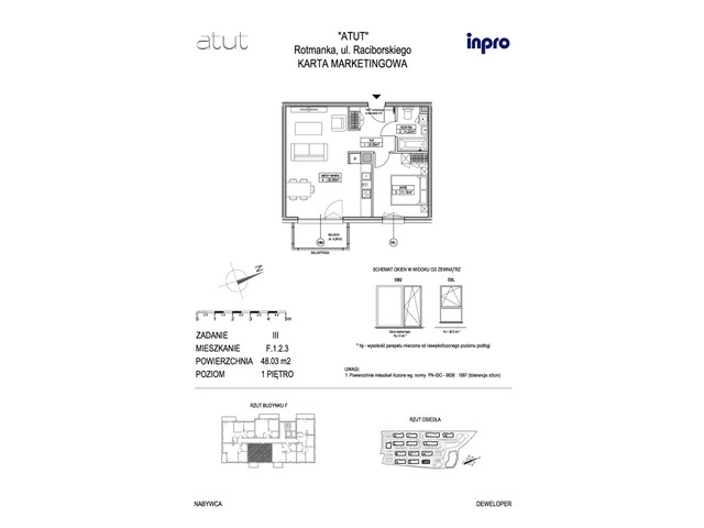 Mieszkanie w inwestycji Atut, symbol F.1.2.3 » nportal.pl