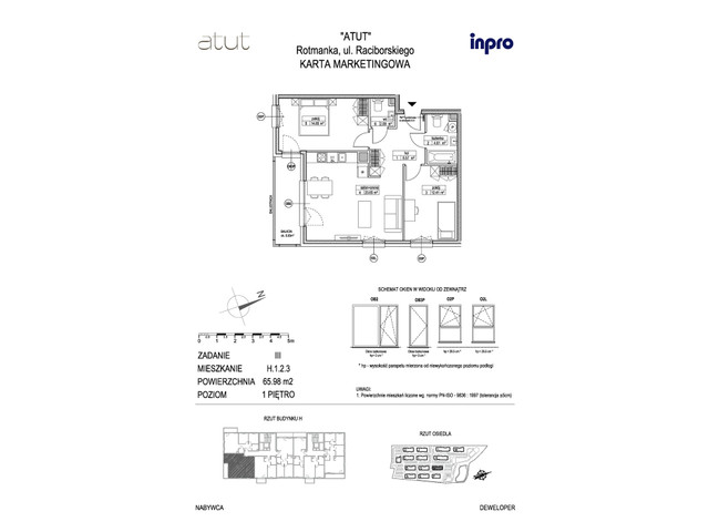 Mieszkanie w inwestycji Atut, symbol H.1.2.3 » nportal.pl