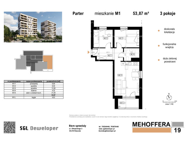 Mieszkanie w inwestycji Mehoffera19, symbol 1 » nportal.pl