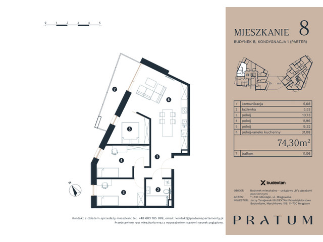 Mieszkanie w inwestycji Pratum Apartamenty Etap I, symbol M8 » nportal.pl